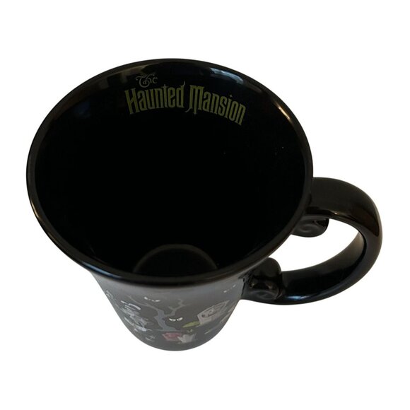 The Haunted Mansion Glow-In-The-Dark Eyes Mug Disney Parks 4.5" Tall Black Spook - Picture 4 of 4